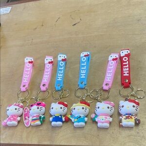 Hello Kitty Keychain Set